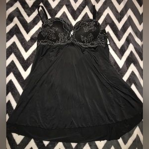 NWT French Affair Black Nighty